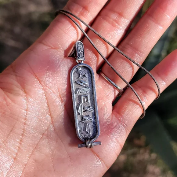 Vintage MICHELLE handmade solid 925 sterling silverpersonalized Egyptian